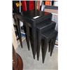Image 2 : SET OF 3 AS NEW BLACK NESTING TABLES