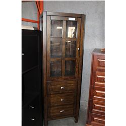 TALL RUSTIC 1-DOOR 3-DRAWER STORAGE CABINET