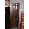 Image 1 : TALL RUSTIC 1-DOOR 3-DRAWER STORAGE CABINET