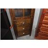Image 2 : TALL RUSTIC 1-DOOR 3-DRAWER STORAGE CABINET