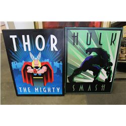 HULK AND THOR CANVAS PICTURES