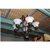 Image 1 : HANGING 5-LIGHT LAMP WITH GLASS SHADES