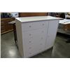 Image 1 : WHITE 5 DRAWER DRESSER WITH CABINET DOOR