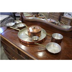 LOT OF COPPER POTS