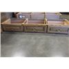 Image 2 : ARBECK OAK QUEENSIZE PIER UNIT W/6 DRAWER UNDER BED STORAGE