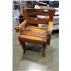Image 1 : FIRST NATIONS HAND CARVED ARMCHAIR