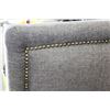 Image 2 : MODERN FABRIC STUDDED QUEENSIZE HEADBOARD