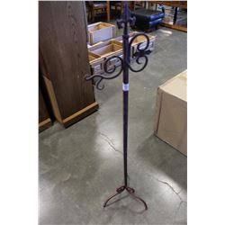 BLACK OUTDOOR PEDESTLE ENDTABLE AND METAL STAND