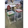Image 1 : TWO PAINTED METAL STOOLS