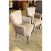 Image 2 : PAIR OF MODERN GREY ARMCHAIRS