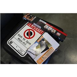 CHIN UP BAR AND INTEX MATTRESS AND NO PARKING SIGN