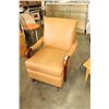 Image 1 : WOOD FRAMED STUDDED LEATHER ROCKER