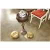 Image 1 : PAINTED IRON POT, TEAPOT AND COPPER POT ON STAND