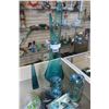 Image 1 : TWO BLUE GLASS CANNING JARS PAPER WEIGHT AND LARGE VASE
