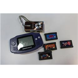 POWERSHOT SD IO DIGITAL ELPH CAMERA AND GAMEBOY ADVANCE W/GAMES