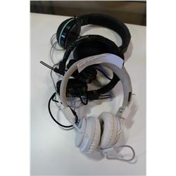 3 PAIRS OF HEADPHONES