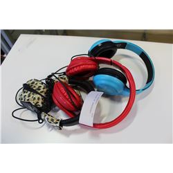 3 PAIRS OF HEADPHONES