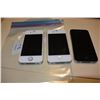 Image 1 : 3 APPLE IPHONE 4S, WHITE AND BLACK, CHATR, FIDO, TELUS SIMS