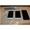 Image 1 : 3 APPLE IPHONE 5, 2 WHITE, 1 GREY, TELUS + UNKNOWN SIMS