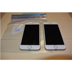 2 APPLE IPHONE 6, ROSE GOLD, FIDO, CHATR SIMS