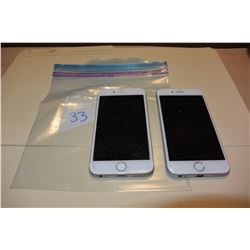 2 APPLE IPHONE 6, SPACE GREY, FIDO, TELUS SIMS