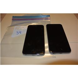 2 APPLE IPHONE 6, SPACE GREY + ROSE GOLD, TELUS, FOREIGN SIMS