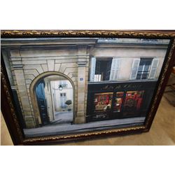 LARGE FRAMED COFFEE SHOP PRINT