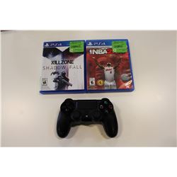 2 PS4 GAMES, KILLZONE + NBA 2K14 AND PS4 CONTROLLERS