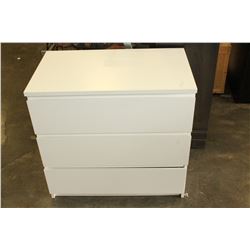 WHITE 3 DRAWER DRESSER