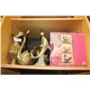 Image 1 : LOT OF BRASS FIGURES AND PUNCH BOWL SET
