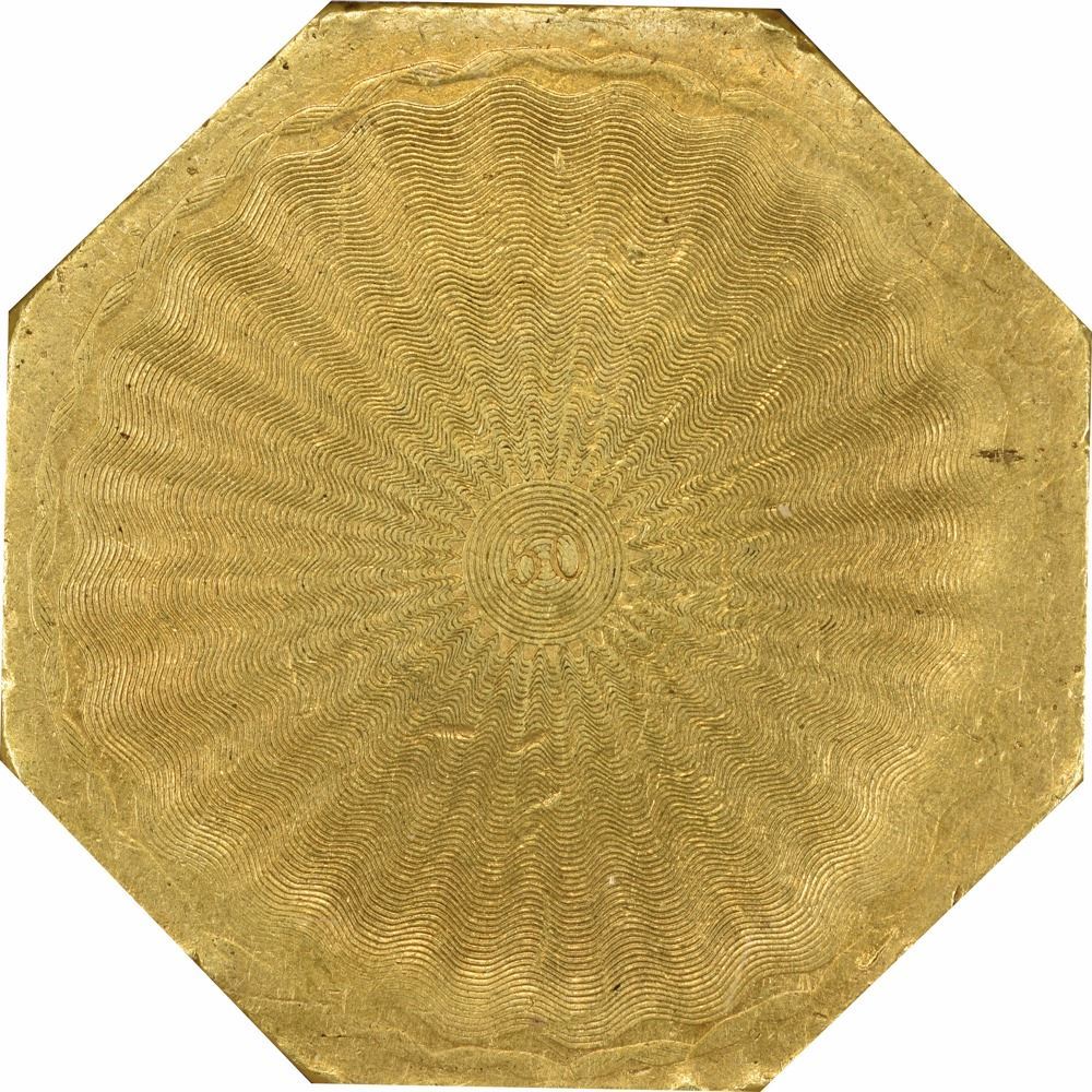 1851 Augustus Humbert, United States Assayer of Gold California. 50