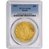 Image 3 : 1853 Moffat & Co. $20 Gold. Kagin-19. Rarity-5+. Reeded Edge. AU-58 PCGS.