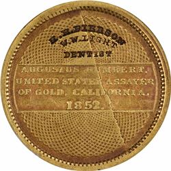 H.H. Pierson / W.W. Light Counterstamp on Augustus Humbert $10. Kagin-8. R-CALIF-132, Brunk P-490 (L