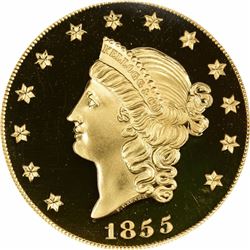 1855/2001 $50 Kellogg & Company gold PCGS GEM PROOF.