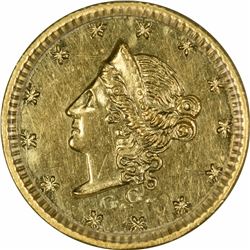 1853 Liberty Head Round $1/2 BG-414. Low Rarity 5. PCGS AU-55 OGH.