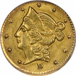 1853 Liberty Head Round $1/2 BG-421. Rarity 4. PCGS MS-63.