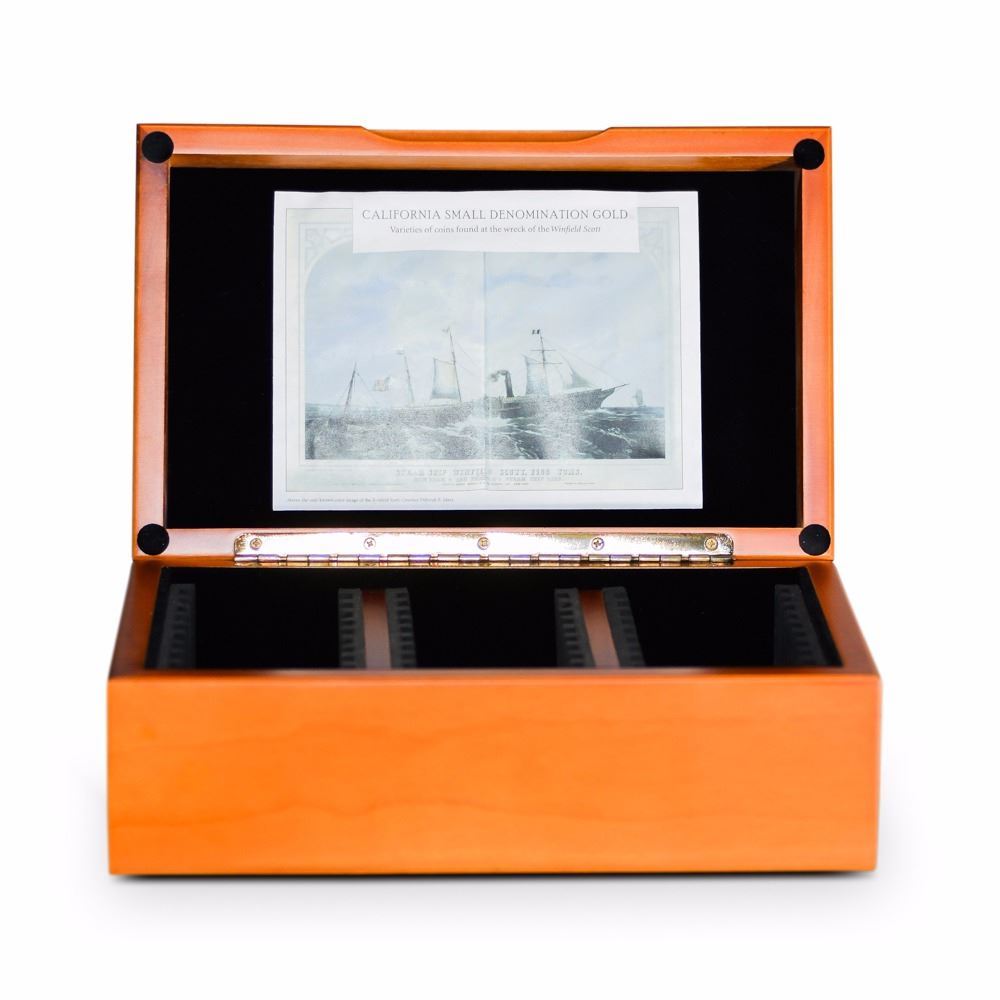 Wooden Display Case for California Fractional Gold Coins