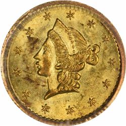 1852 Liberty Head Octagonal $1/2 BG-401. Rarity 3. PCGS MS-63.
