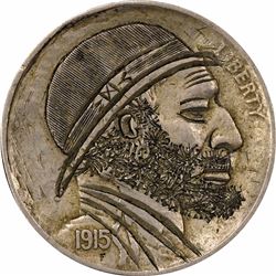 1915-P 5C C-134 XF/AU Unknown Slope & brim, wrinkled brow