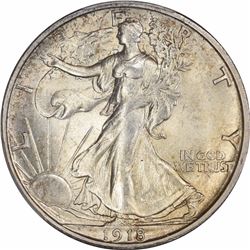 1918-S 50C. MS-64+ PCGS. CAC.