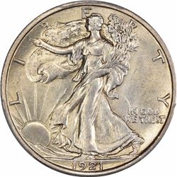 1921-D 50C. MS-63 PCGS.