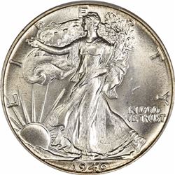 1946 50C. Doubled Die Reverse. FS-801, FS-011. MS-64 PCGS. CAC.