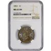 Image 3 : 1853 1C. Newcomb-3. Rarity-1. MS-65 BN NGC.