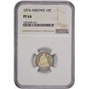 Image 3 : 1874 10C. Arrows. Proof-64 NGC.