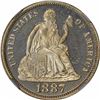 Image 1 : 1887 10C. Proof-65 Cameo NGC.