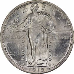 1919 25C. MS-64 FH NGC.