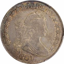 1807 50C. Draped Bust. O-106. Rarity-2. VF-30 PCGS.