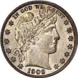 1909 50C. AU-53 PCGS.