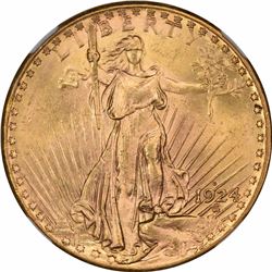 1924-D $20. MS-63 NGC.