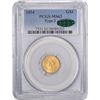 Image 3 : 1854 G$1. Type II. MS-63 PCGS. CAC.
